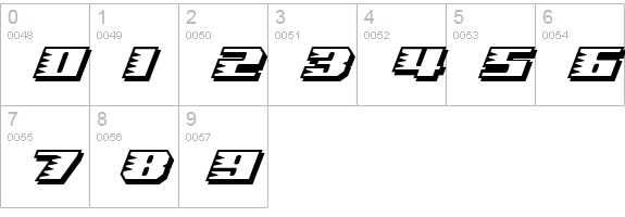 Speed Solid numbers 0-9 preview