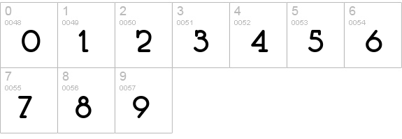 Speedball No1 NF numbers 0-9 preview