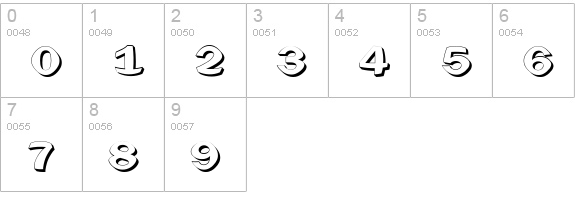 Sphericals-Shadow numbers 0-9 preview