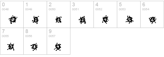 Splats numbers 0-9 preview