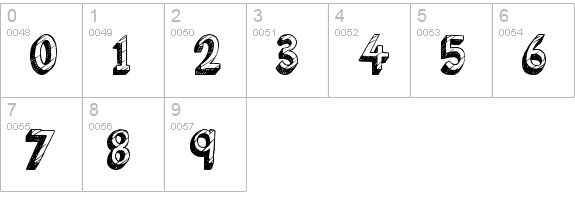 Splushy numbers 0-9 preview