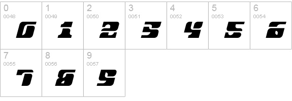 Sportswear-EFaster numbers 0-9 preview
