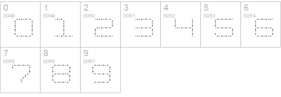 Spot Matrix numbers 0-9 preview