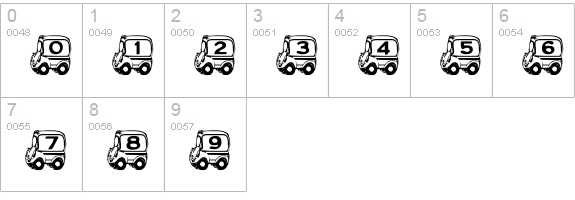 SPs School Bus numbers 0-9 preview