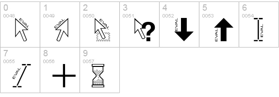 spWindows Normal numbers 0-9 preview