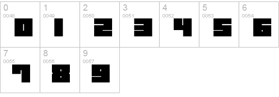 Square Chunks
 numbers 0-9 preview