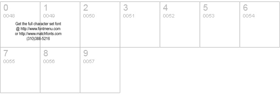 Square Text Tryout numbers 0-9 preview