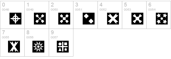 Square Things numbers 0-9 preview
