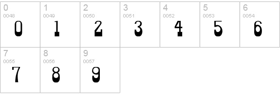Squawvalley numbers 0-9 preview