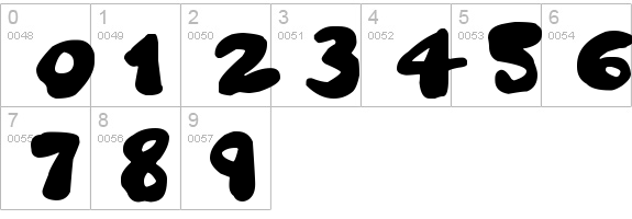 Squidgy
 numbers 0-9 preview