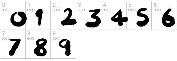 Squiggler
 numbers 0-9 preview
