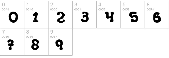 Squizzlie numbers 0-9 preview