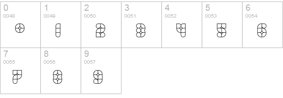 Stadia-Outline numbers 0-9 preview