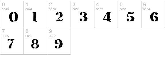 Stamp Regular numbers 0-9 preview