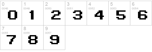 standard 07_63 numbers 0-9 preview