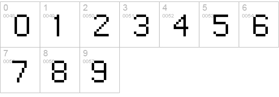 standard 09_55 numbers 0-9 preview
