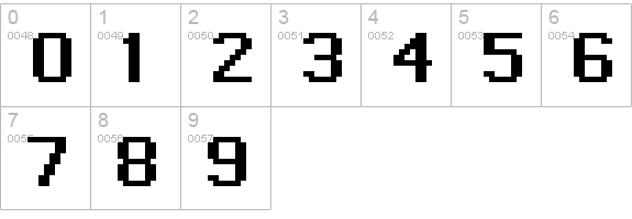 standard 09_66 numbers 0-9 preview