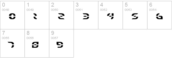 Starfighter numbers 0-9 preview