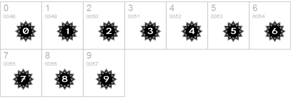 Stargit numbers 0-9 preview