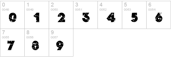 Stars numbers 0-9 preview