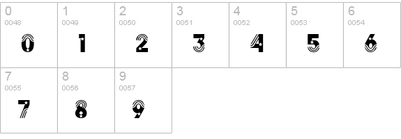 Stars and Stripes numbers 0-9 preview