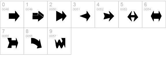 Stars splats & arrows numbers 0-9 preview