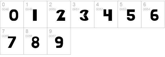 StarVader numbers 0-9 preview