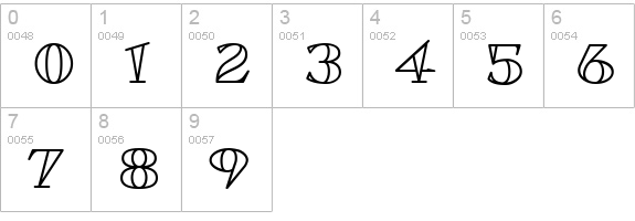 Stella Dallas Outline numbers 0-9 preview