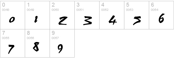 Still Time Ink numbers 0-9 preview