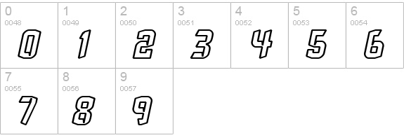 StrangePhenomena outlined numbers 0-9 preview