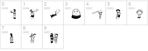StrangeTypes numbers 0-9 preview