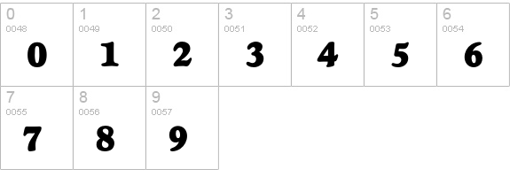 StratfordEF-Black numbers 0-9 preview