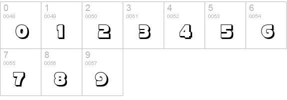 Strenuous 3D numbers 0-9 preview