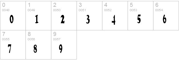 Stretch Plain numbers 0-9 preview