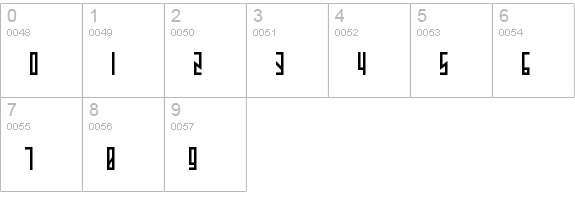 Stretched Electrons
 numbers 0-9 preview