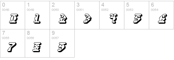 Stupefaction 3D numbers 0-9 preview