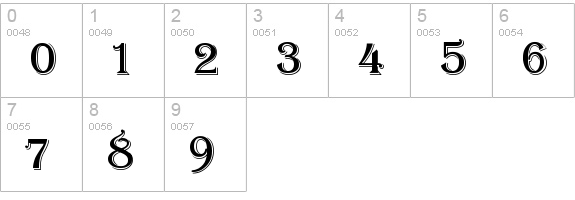 Stupido numbers 0-9 preview
