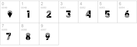 Stylistic numbers 0-9 preview