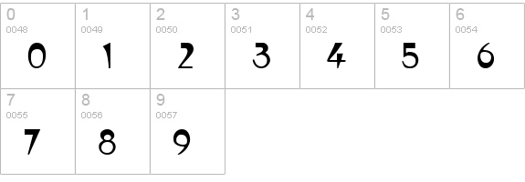 Stylus Regular numbers 0-9 preview