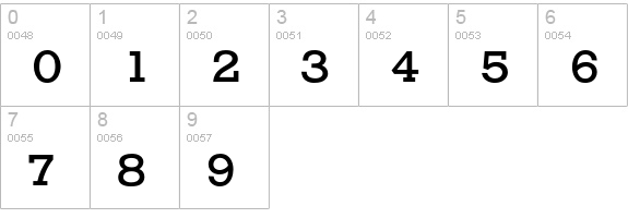 Stymie BQ Bold numbers 0-9 preview