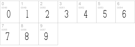 Stymie-Light numbers 0-9 preview