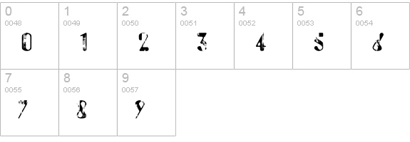 Sucata Spacial numbers 0-9 preview