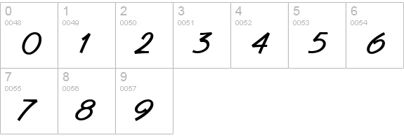 SuccotashHmkBlack numbers 0-9 preview