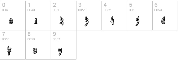 SudegnakNo2 numbers 0-9 preview