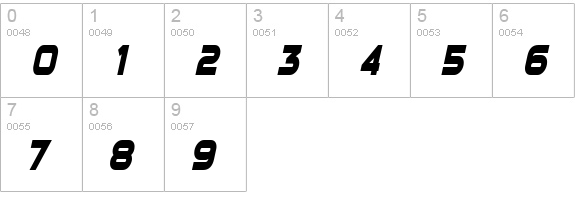 Sui Generis Condensed Bold Italic numbers 0-9 preview