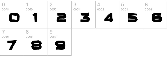 Sui Generis Ink numbers 0-9 preview