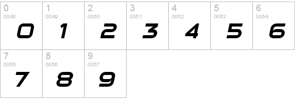 Sui Generis Italic numbers 0-9 preview