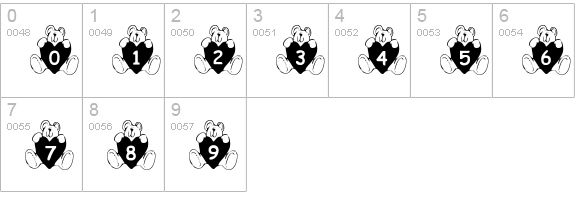 Summer's BearHearts numbers 0-9 preview