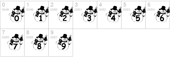 Summer's Snowman numbers 0-9 preview