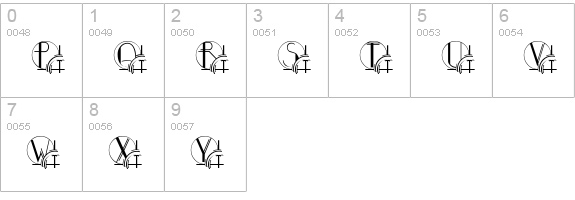SunriseSunset numbers 0-9 preview